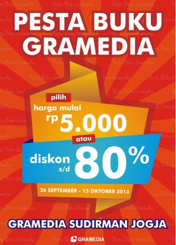 Diskon buku Gramedia di Pesta Buku Gramedia Jogja Sudirman