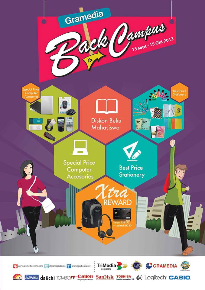 Gramedia Back to Campus, diskon buku text mahasiswa