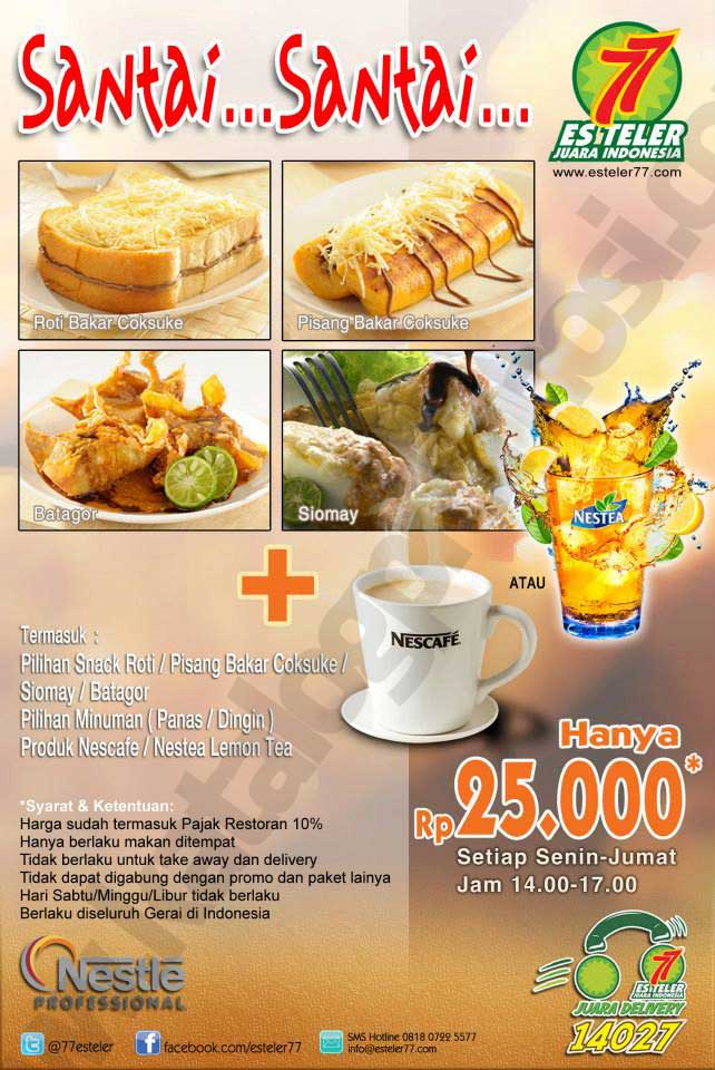 Promo Santai-Santai baru di Es Teler 77 cuma Rp 25 ribu saja