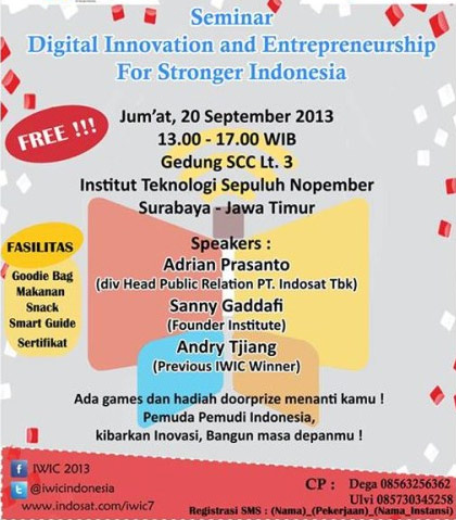 Seminar Digital Innovation and Entrepreneurship For Stronger Indonesia