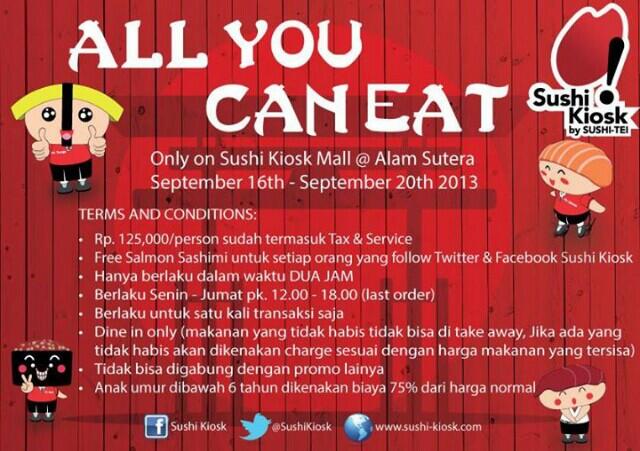 Sushi-Kiosk Promo All You Can Eat