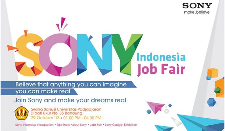 Ayo ikutan Sony Indonesia Job Fair di UNPAD