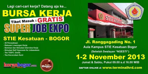 Bursa Kerja & Job Fair di STIE Kesatuan Bogor