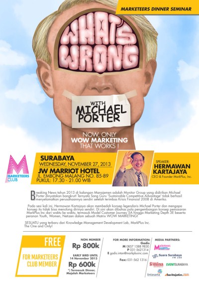 Seminar Marketeers Dinner : Whats Wrong, with Michael Porter
