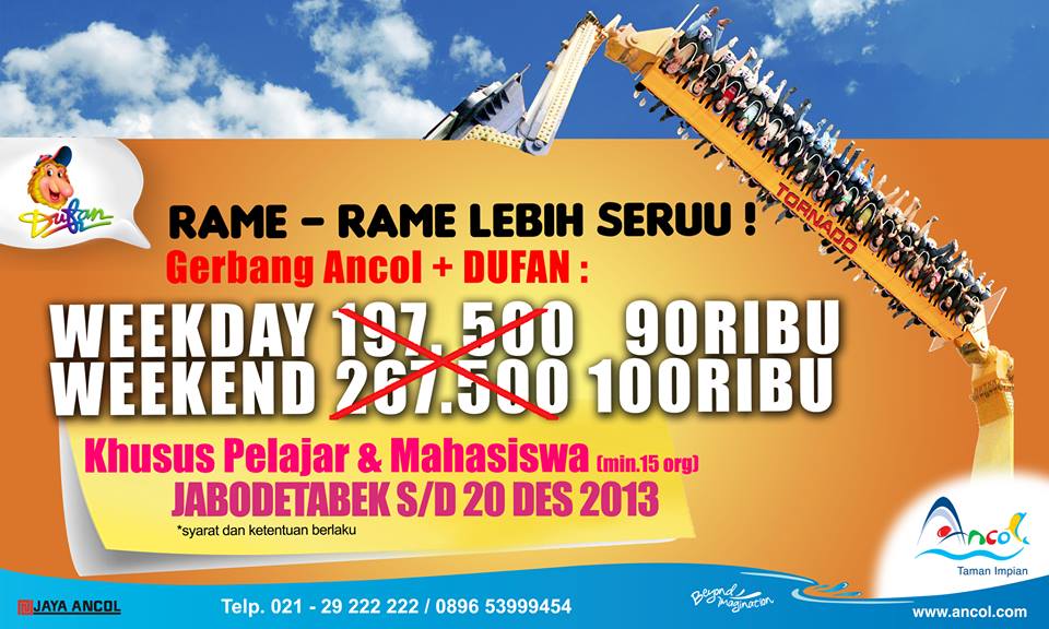 Promo Dufan untuk Pelajar TK sampai Mahasiswa