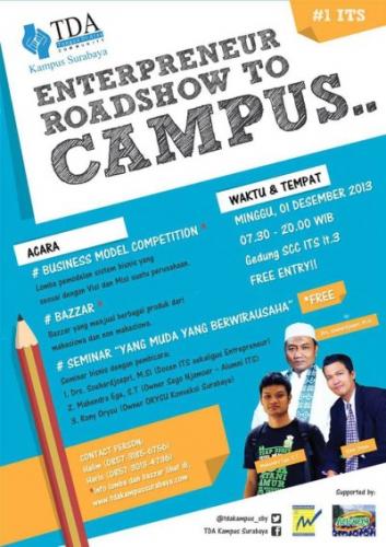 Rangkaian acara Entrepreneur Roadshow To Campus di ITS Surabaya