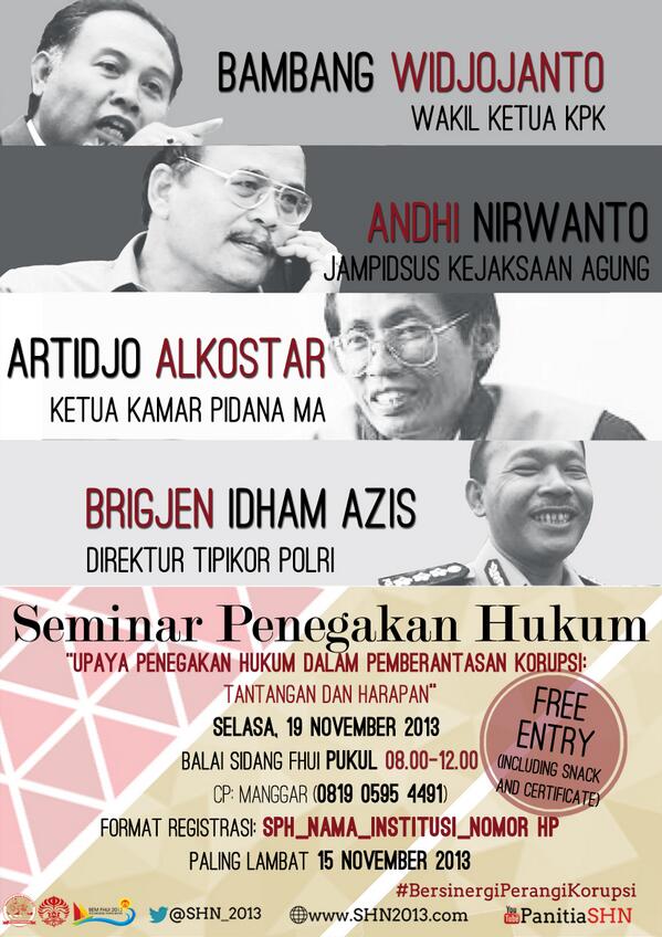 Seminar Penegakan Hukum, Simposium Hukum Nasional 2013