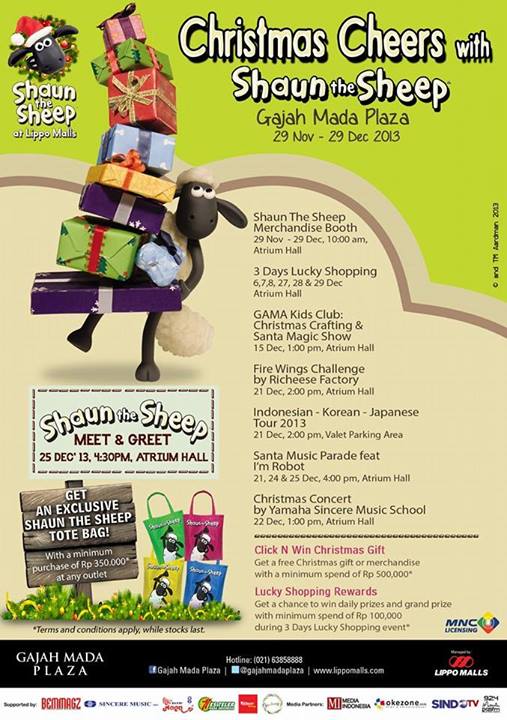 Shaun The Sheep Meet & Greet di Gajah Mada Plaza