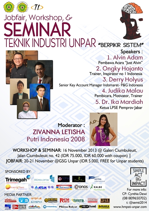 Teknik Industri UNPAR menggelar Jobfair, Workshop, & Seminar