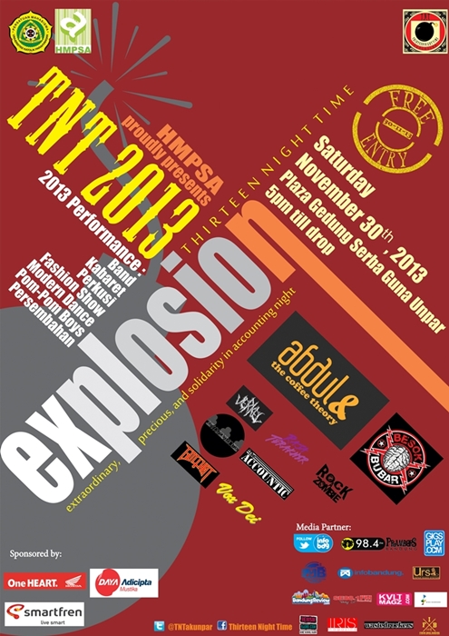 UNPAR gelar TNT 2013 : Thirteen Night Time ‘Explosion’