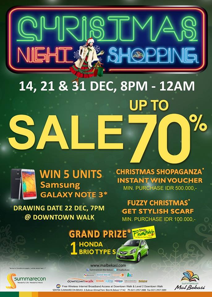 Christmas Night Shopping Summarecon Mal Bekasi