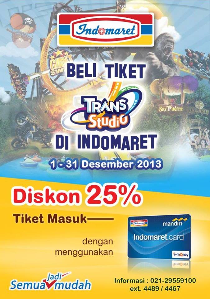 Diskon tiket Trans Studio di Indomaret