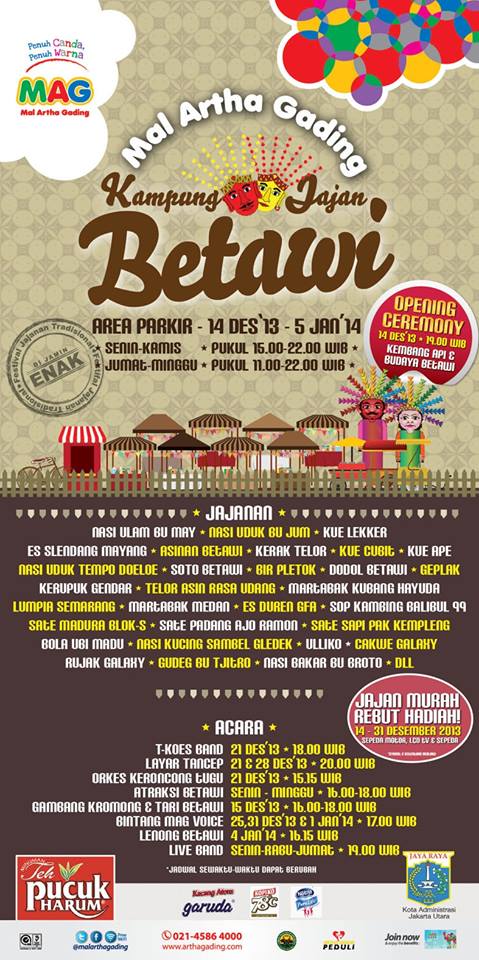 Festival Kampung Jajan Betawi digelar di Mal Artha Gading