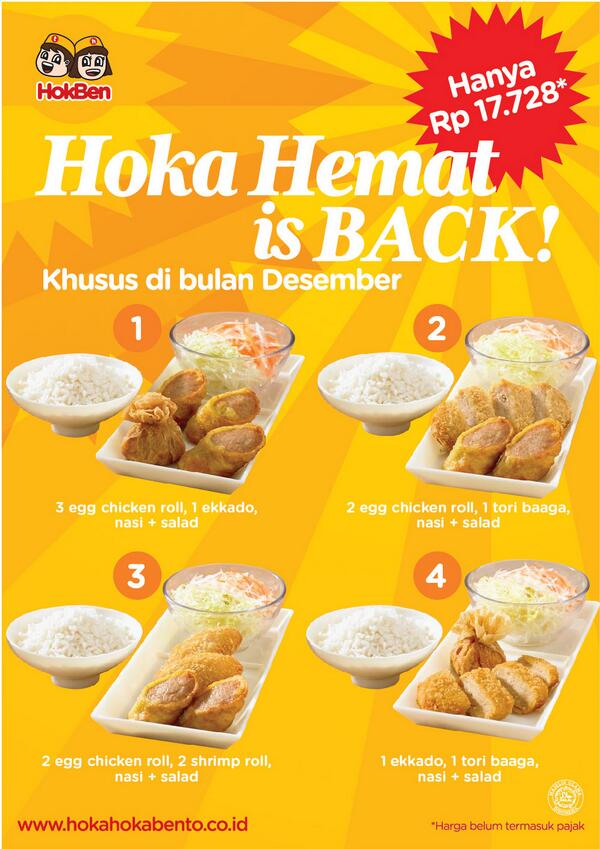 HokBen Hemat Desember cuma Rp. 17.728,-
