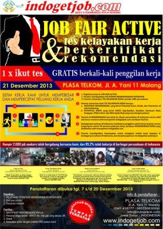 Job Fair Active & Tes Kelayakan Kerja Malang