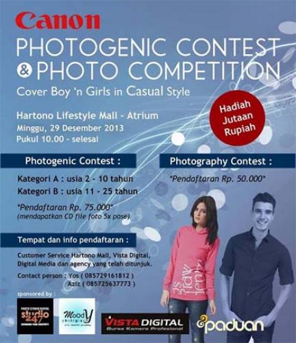 Lomba Photogenic Contest and Photo Competition Hartono Mall Solo