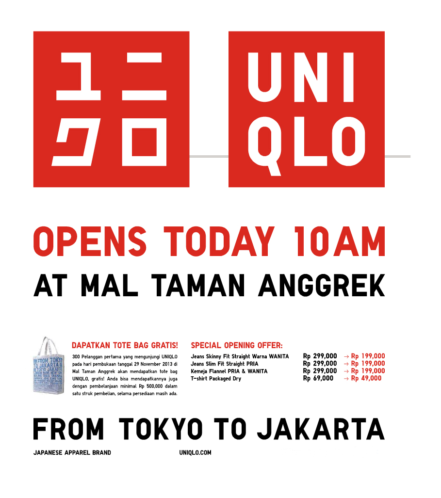 Promo Uniqlo Mal Taman Anggrek