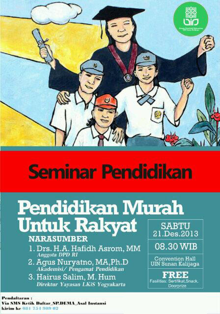 Seminar Pendidikan Murah Untuk Rakyat UIN Sunan Kalijaga, Yogyakarta