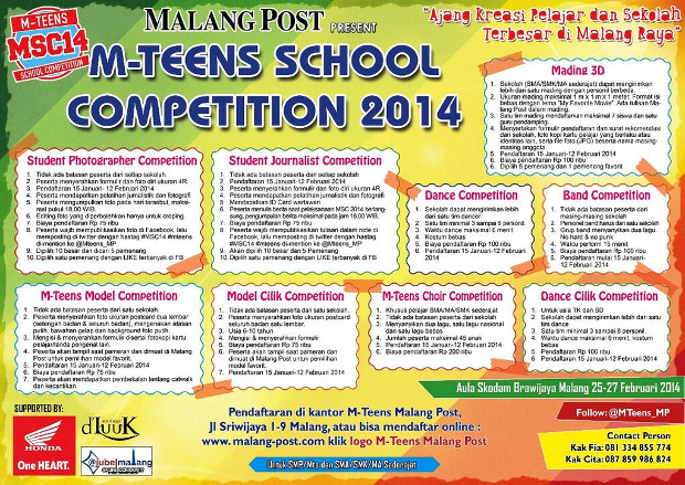 Kompetisi sekolah Malang, M-Teens School Competition 2014