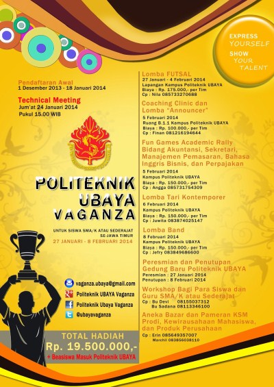 Rangkaian acara Politeknik Ubaya Vaganza