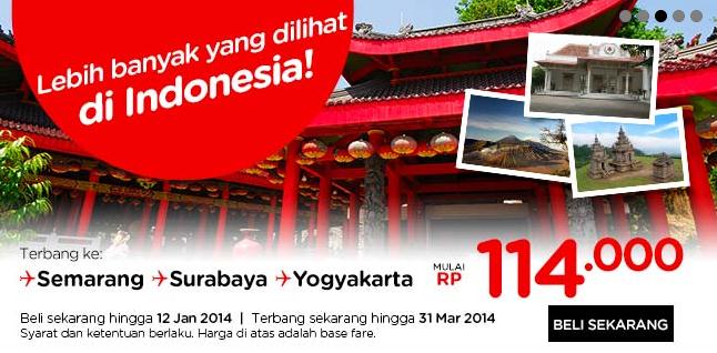 Promo AirAsia terbang ke Semarang, Surabaya & Yogyakarta