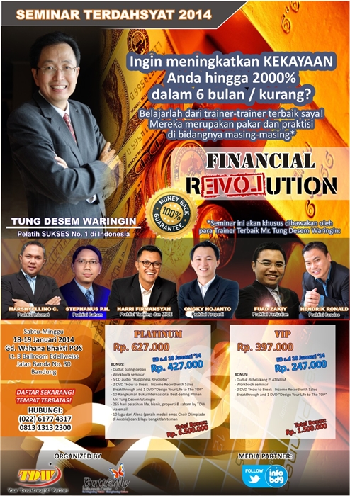 Seminar Tung Desem Waringin, Financial Revolution