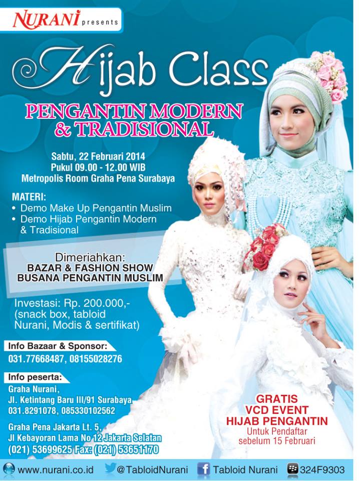 Workshop Hijab Class “Pengantin Modern & Tradisional”