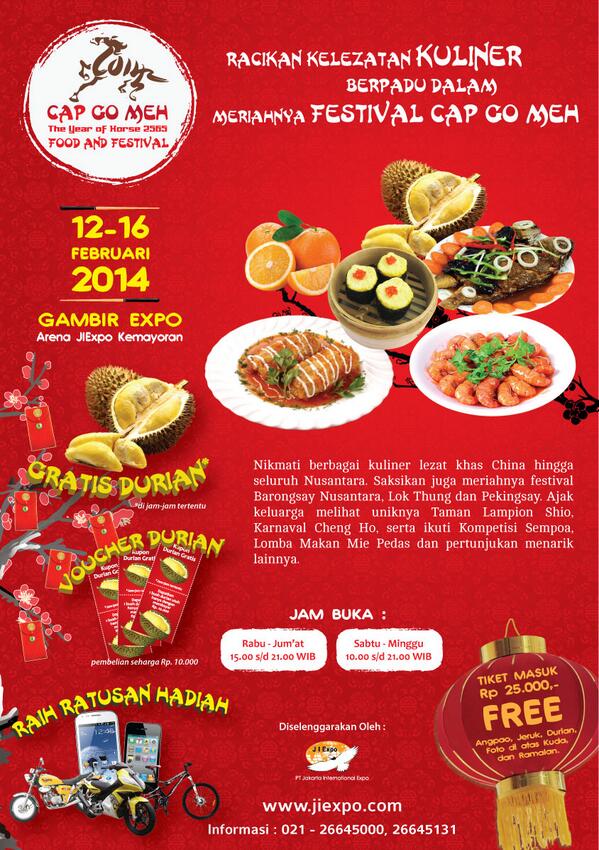 Cap Go Meh 2014, food and festival JIExpo