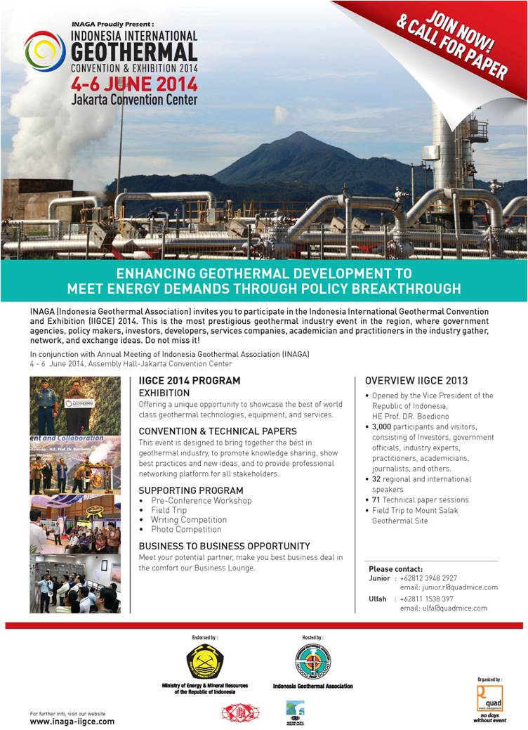 Indonesia International Geothermal Convention and Exhibition 2014