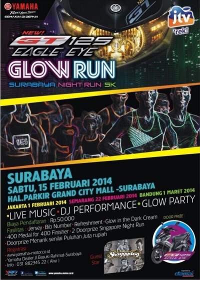 Ikutilah Glow Run, Surabaya Night Run 5K