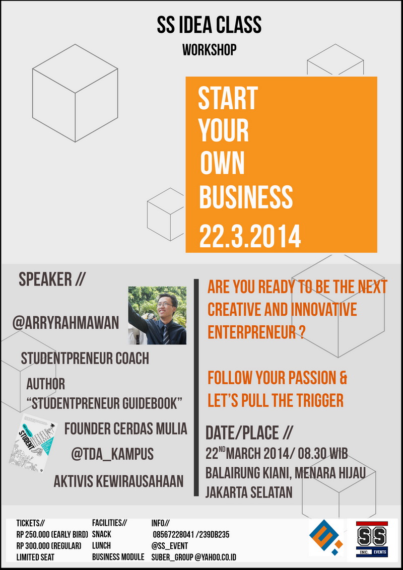 Start Your Own Business Workshop With Arry Rahmawan