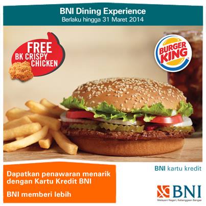 Promo Free Burger King Crispy Chicken