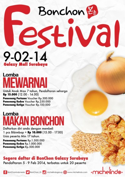 Yuk ikuti lomba di Bonchon Festival Surabaya