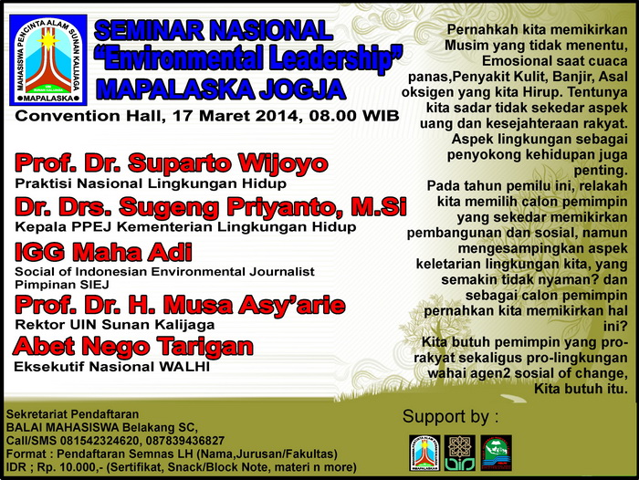 Seminar nasional "Environmental Leadership"