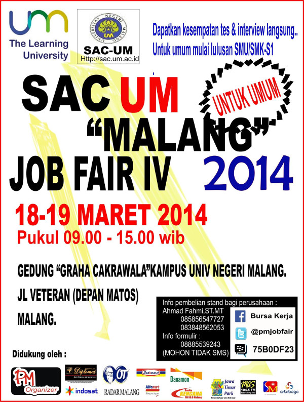Bursa Kerja, SAC UM Malang Job Fair IV