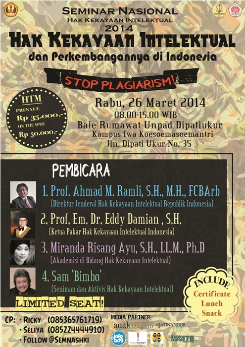 Seminar Nasional Hak Kekayaan Intelektual 2014