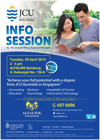 ALFALINK Info Session JCU Singapore di Bandung