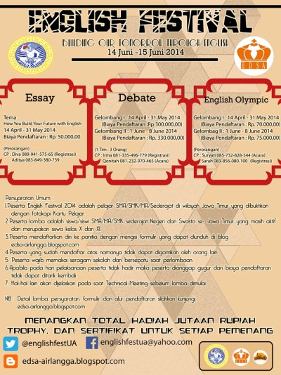 English Festival “Building Our Tomorrow Through English” UNAIR Surabaya