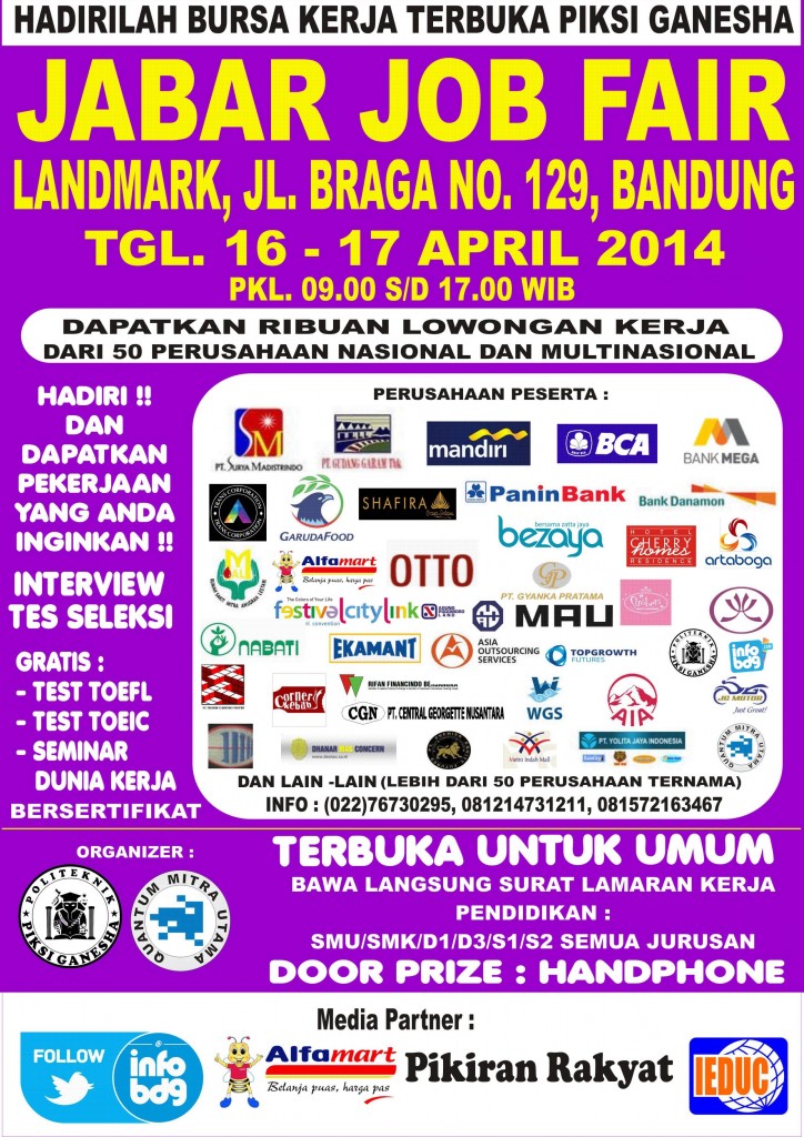 Ikuti Jabar Job Fair di Landmark Bandung