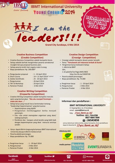 Kompetisi Young Creabiz 2014 : I Am the Leaders Surabaya