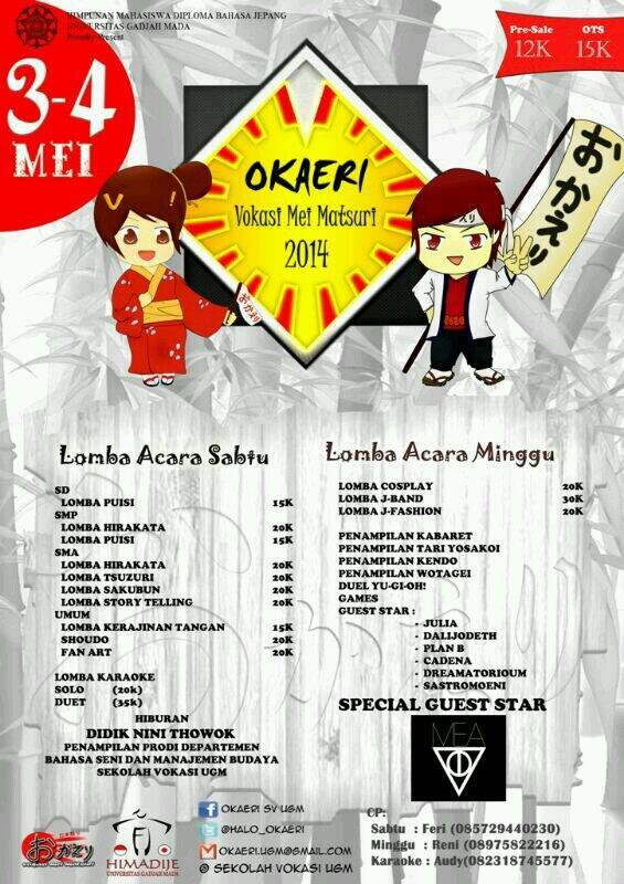 OKAERI, Vokasi Mei Matsuri dari HIMA Diploma Bahasa Jepang UGM
