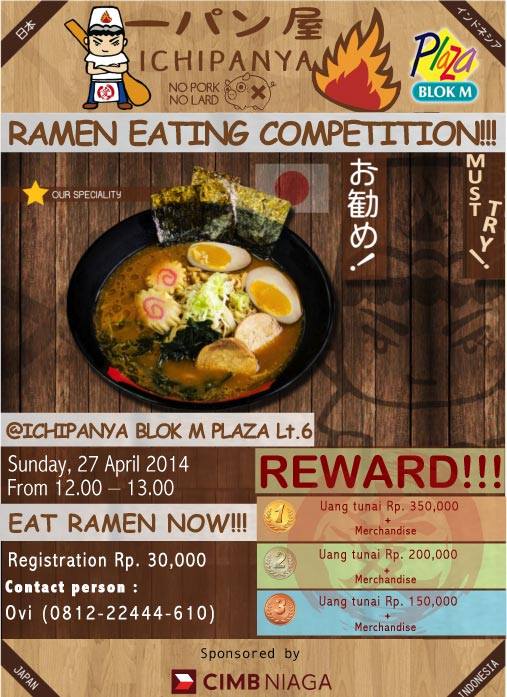 Ramen Eating Competition, Ichipan-Ya Resto & Bakery Jakarta