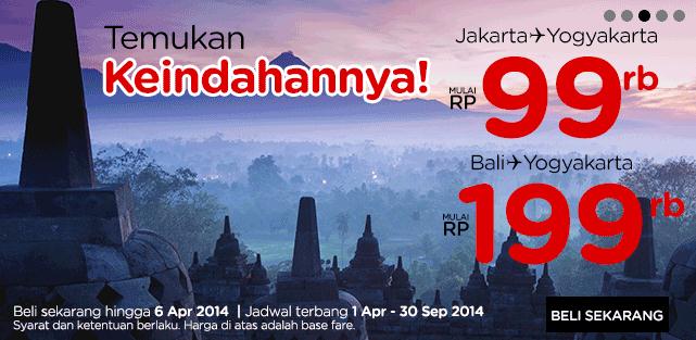Promo AirAsia ke Yogyakarta mulai 99ribu
