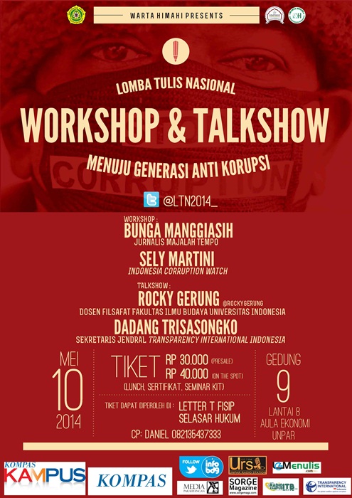 Lomba Tulis Nasional, Workshop & Talkshow UNPAR Bandung