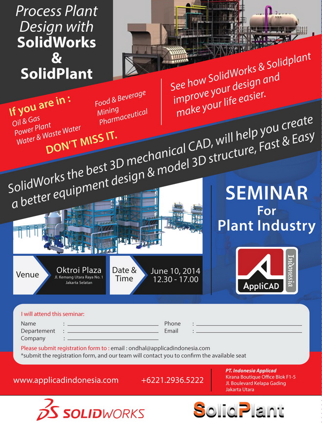 Seminar Solidworks and Solidplant Jakarta