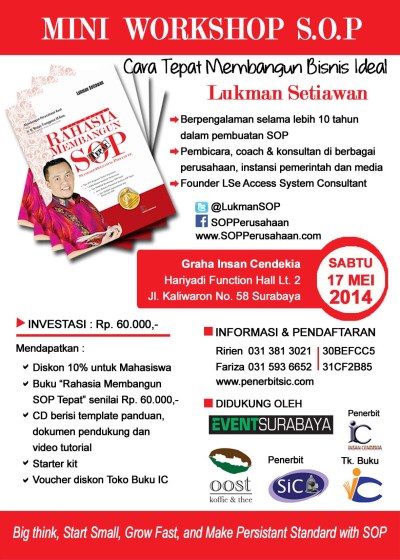 Workshop S.O.P “Cara Tepat Membangun Bisnis Ideal”