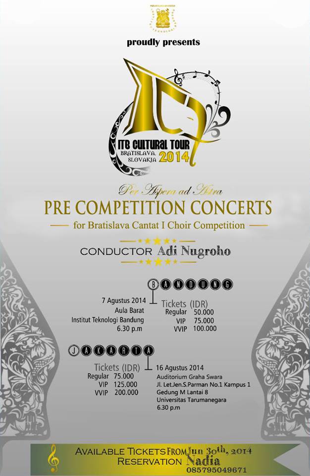 ITB Cultural Tour 2014 "Per Aspera ad Astra" Pre Competition Concerts
