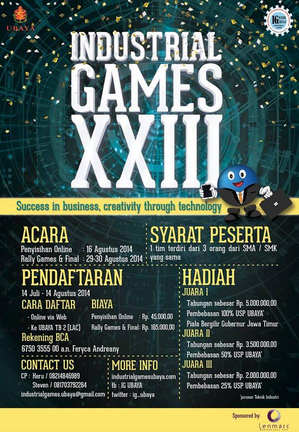 Industrial Games Universitas Surabaya XXIII