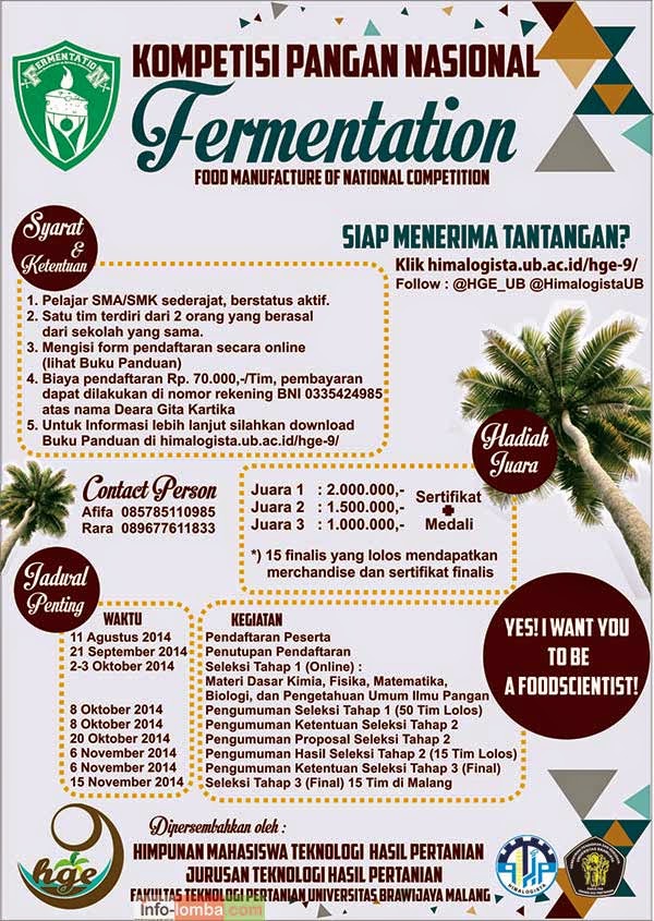 Kompetisi Pangan Nasional UB Malang