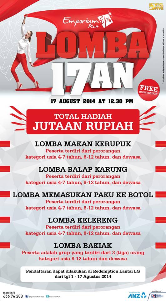 Lomba 17 an Emporium Pluit Mall RED & WHITE Lomba 17 an Emporium Pluit Mall RED & WHITE